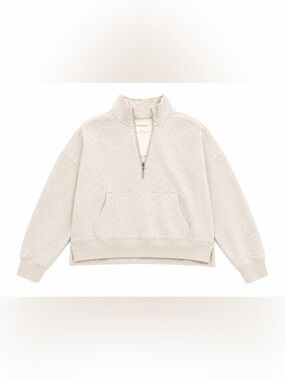 Abercrombie Quarter Zip Cropped Sweatshirt
